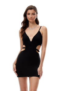 Juniper Black Cut Out Mini Bodycon Dress