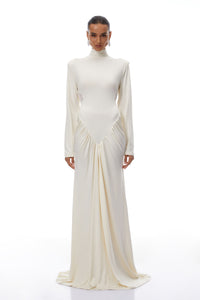 Harriet White Cut Out Ruched Maxi Dress