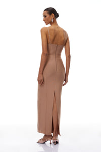 Lara Neutrals Corset Bandage Maxi Dress