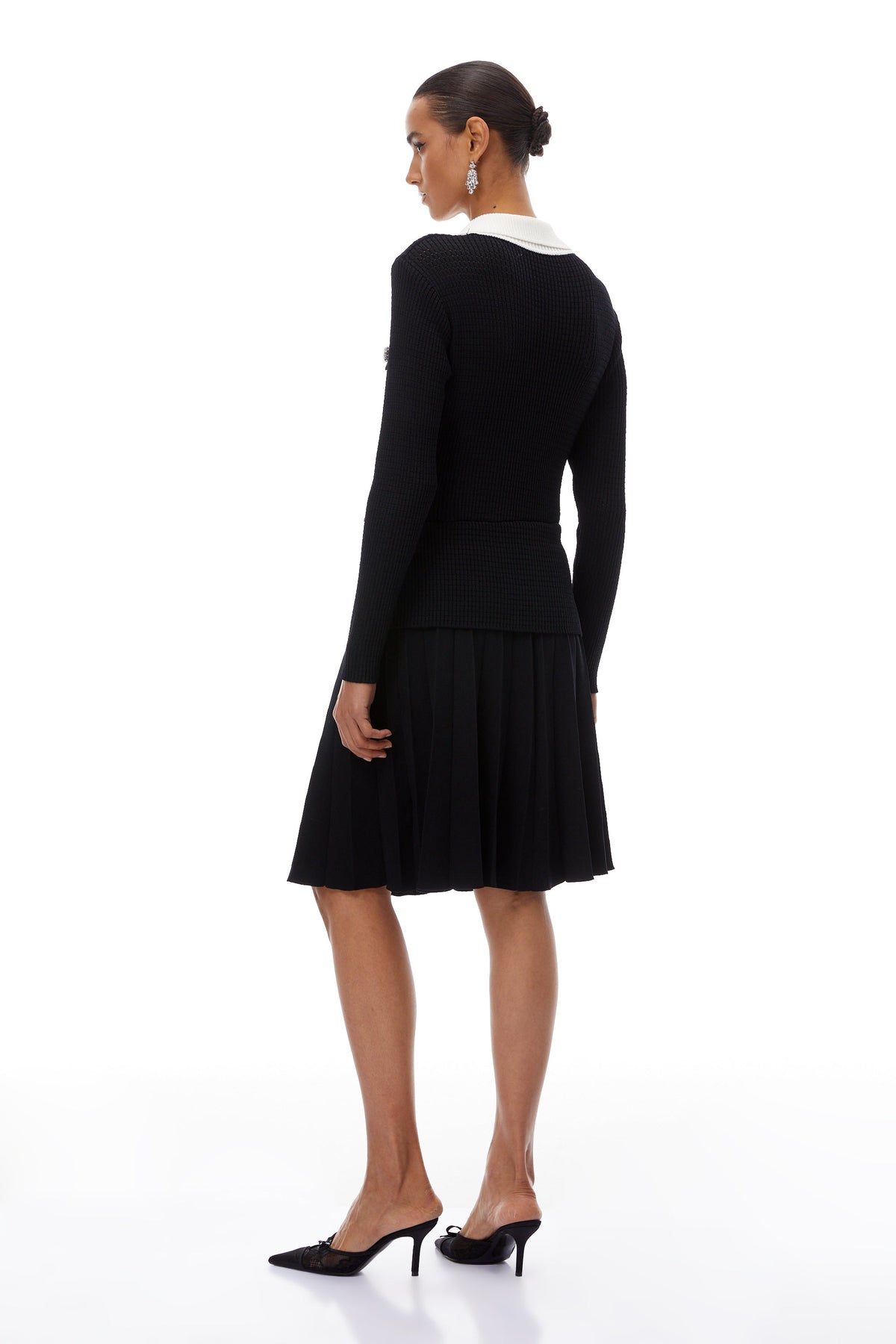 Esmée Black Embellished Knit Jacket & Skirt Set