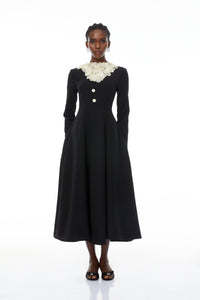 Greta Color Block Sequin 3D Petal Midi Dress