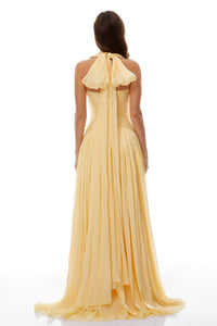 Uranie Yellow Gathered Maxi Dress