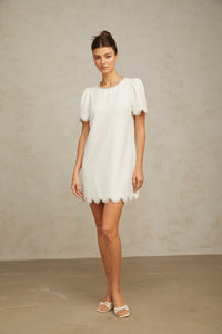 Bérénice white crystal-embellished mini dress