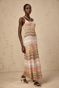 Chloé multicolor striped knit maxi dress
