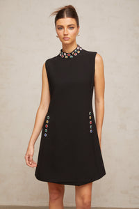 Xanthe crystal-embellished sleeveless mini dress