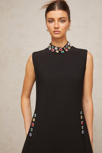 Xanthe crystal-embellished sleeveless mini dress