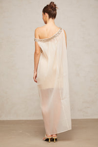 Austen crystal-embellished semi-sheer midi dress