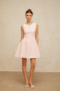 Clothilde pink sequined puff mini dress