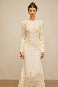 Mathilde White Embroidered Maxi Dress