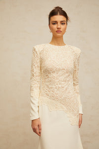 Mathilde White Embroidered Maxi Dress