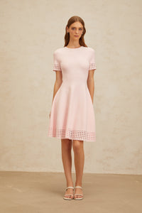 Isidore Pink Cut-Out Detail Knit Mini Dress