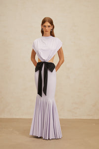 Manon Purple Bowknot Cut-Out Maxi Dress