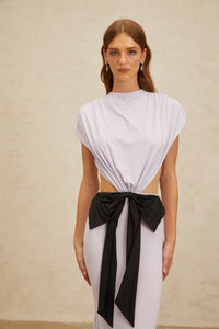 Manon Purple Bowknot Cut-Out Maxi Dress