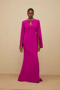 Majestueuse Fuchsia Keyhole-Detail Mermaid Gown
