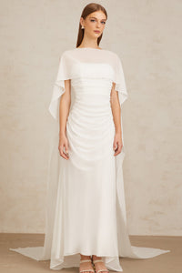 Léonie White Tulle Cape & Dress Set