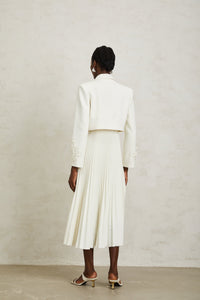 Calliopée White Floral Appliqué Jacket & Dress Set