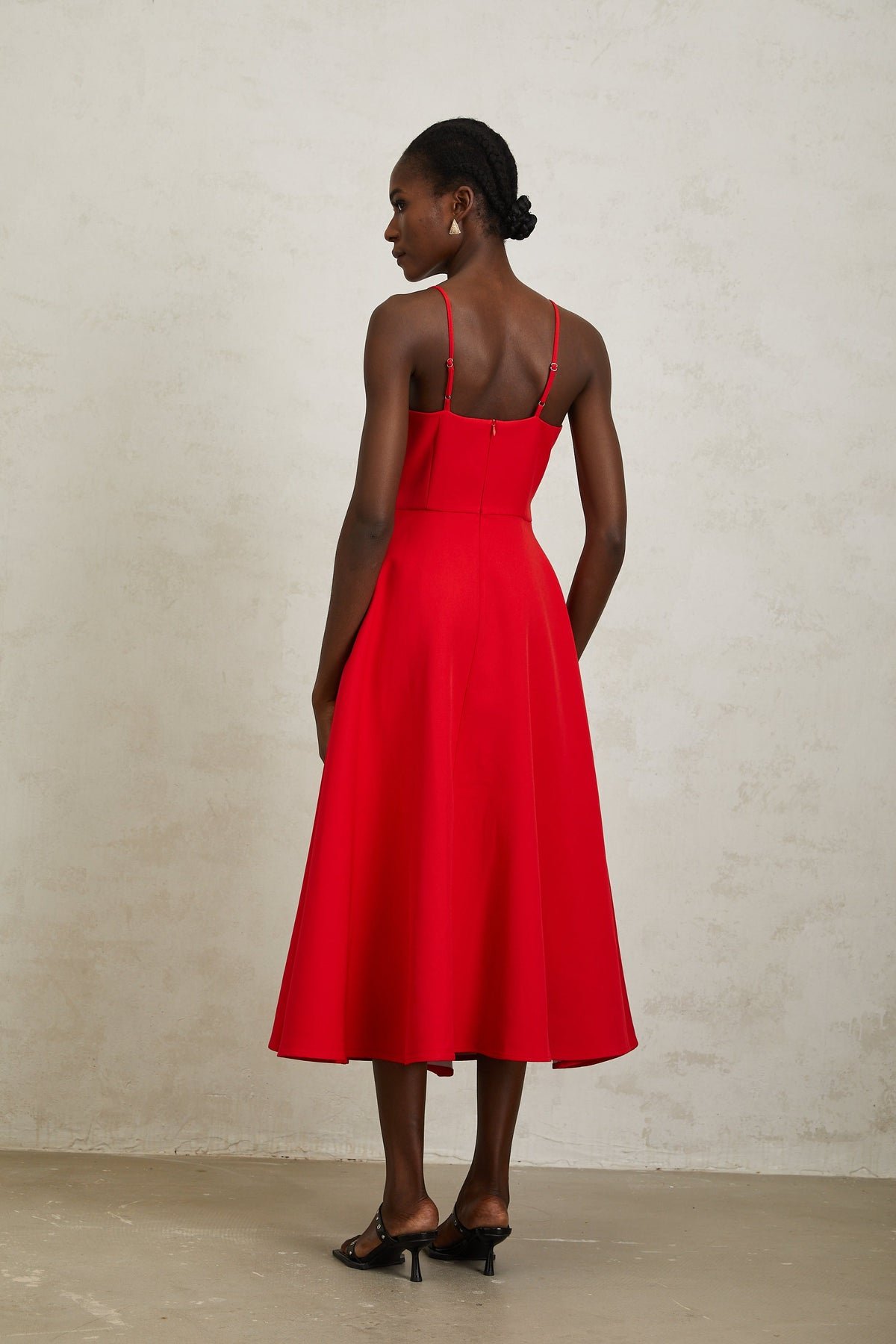 Patricia Red Cropped Jacket & Dress Set