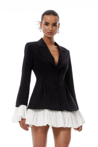 Rébecca Color Block Mini Blazer Dress