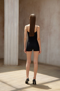 Éclat Black Hollow Detail Playsuit