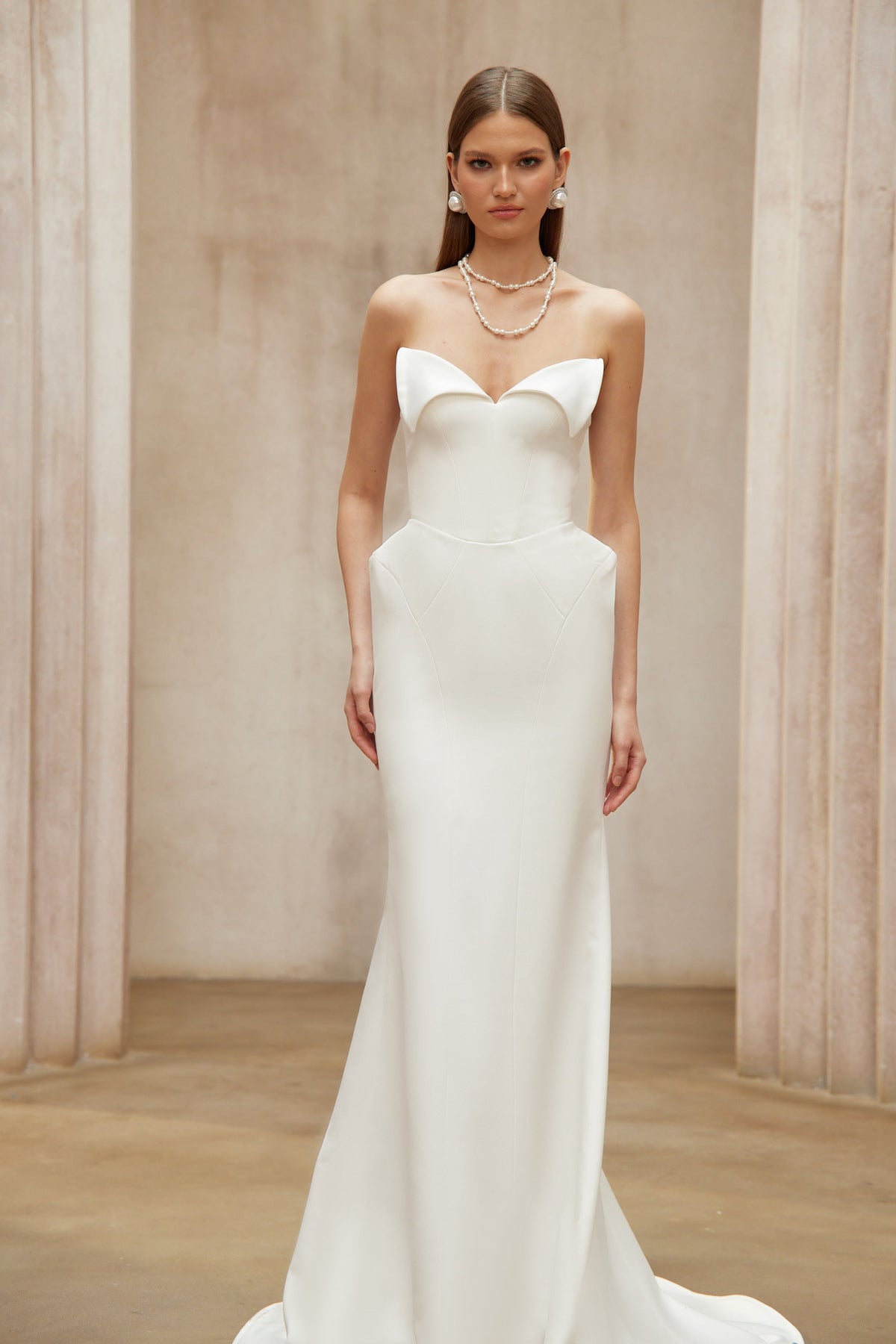 Alba White Barrel Waist Corset Maxi Dress