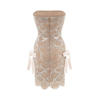 Astrid brown embellished mini dress