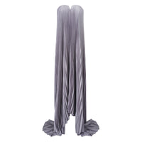 Satiné Purple Fully-pleated Maxi Dress
