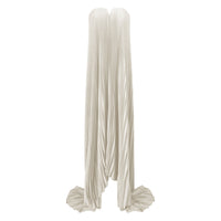 Satiné Gold Fully-pleated Maxi Dress