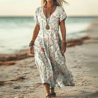 CATERINA | Midi Vintage Dress with Flowing Cut