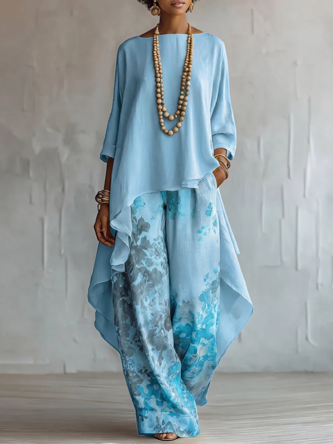 Ginevra | Floral Asymmetric Flowing Jumpsuit