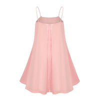Avril Pink Floral Embroidered Satin Mini Dress