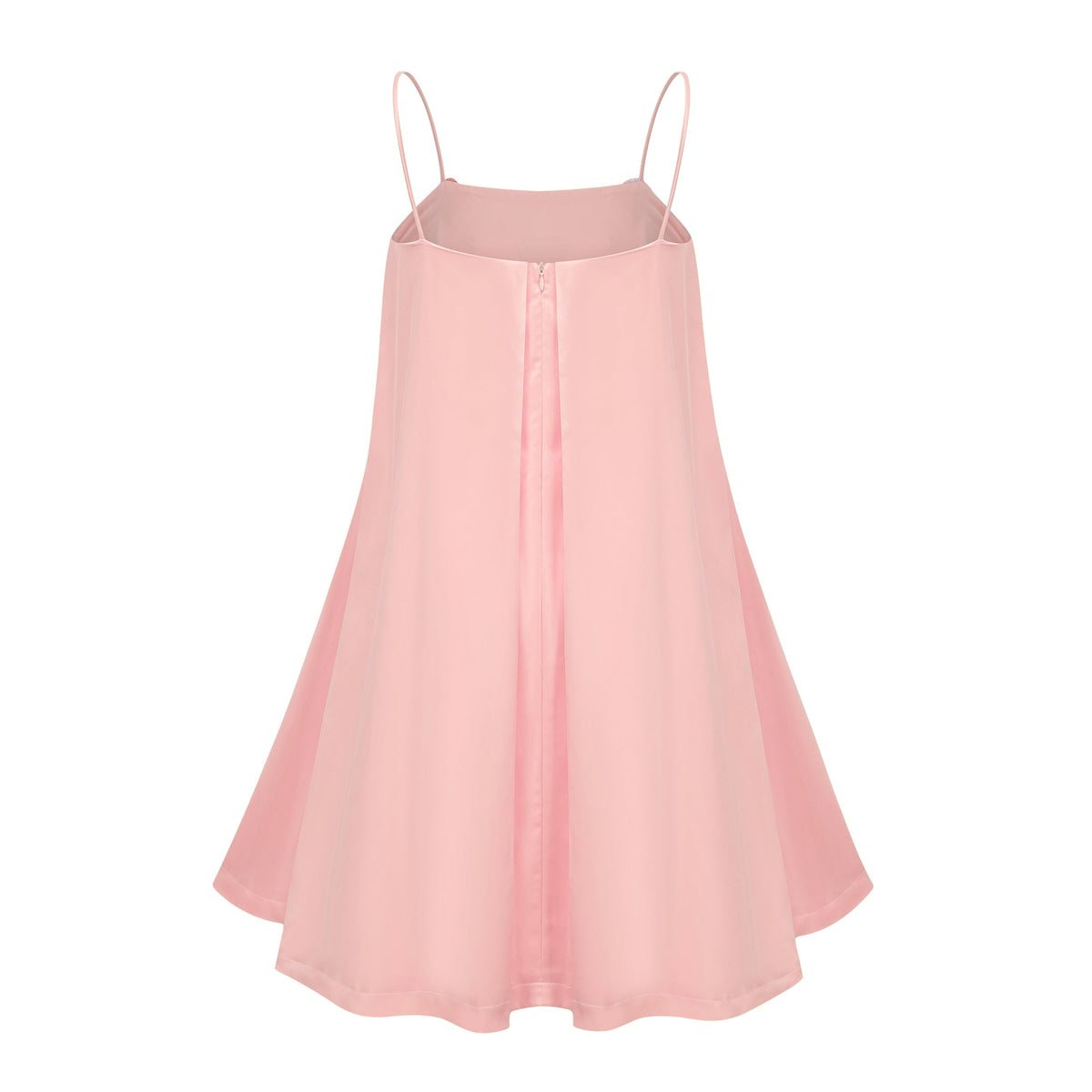 Avril Pink Floral Embroidered Satin Mini Dress