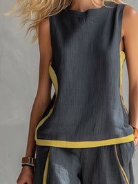 Leila | Elegant Cotton and Linen Set