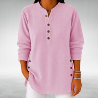 Lilian™ Retro Corduroy V-Neck Top