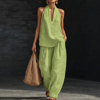 Ainhoa | Linen-Texture Two-Piece Set