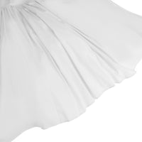 Eponine White Layered Flared Hem Midi Dress