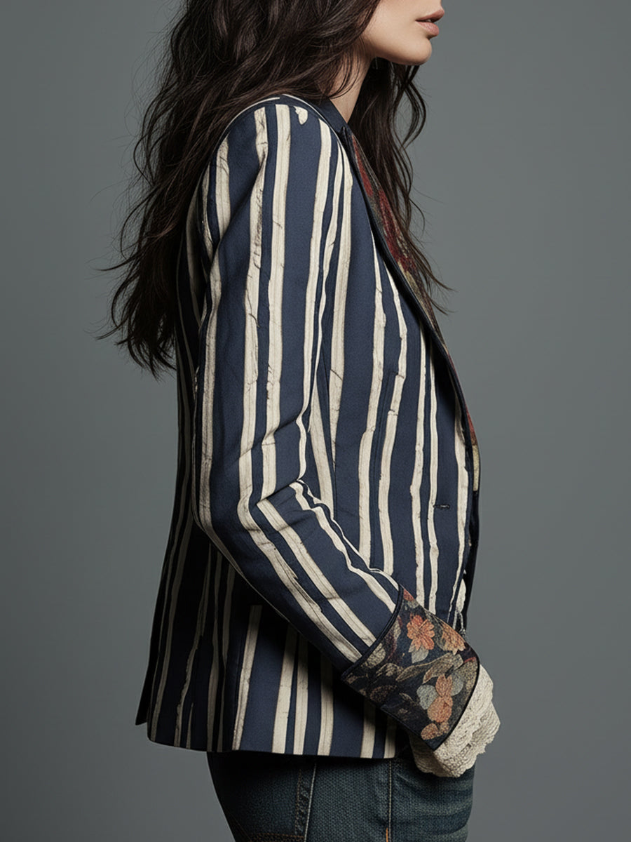 Juniper Bohemian Striped Blazer
