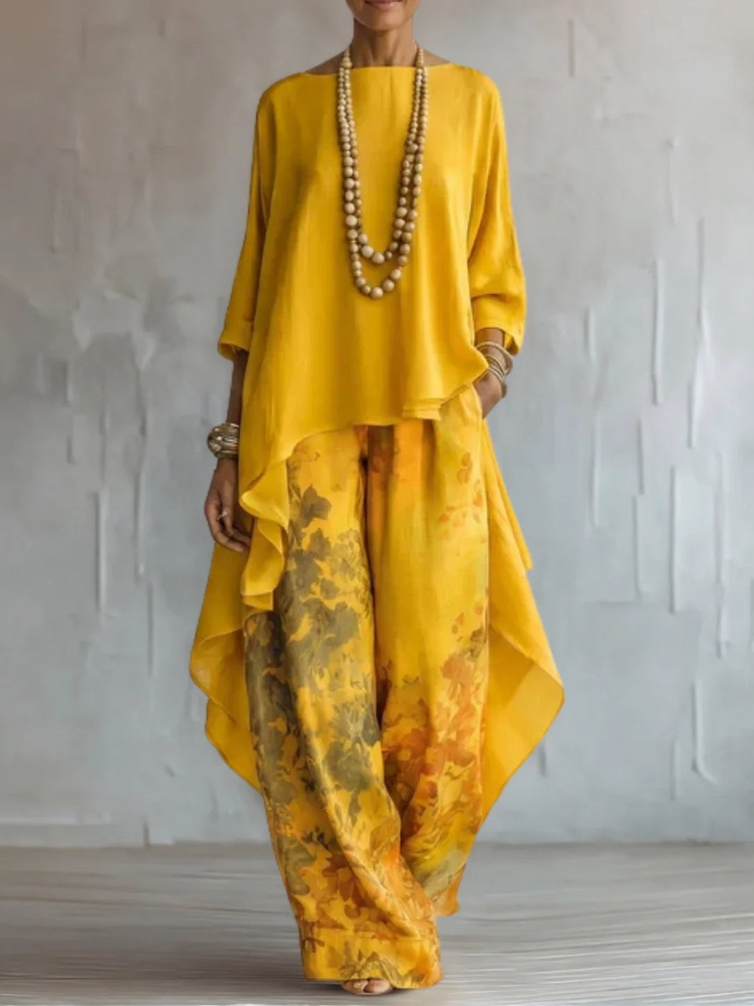 Ginevra | Floral Asymmetric Flowing Jumpsuit