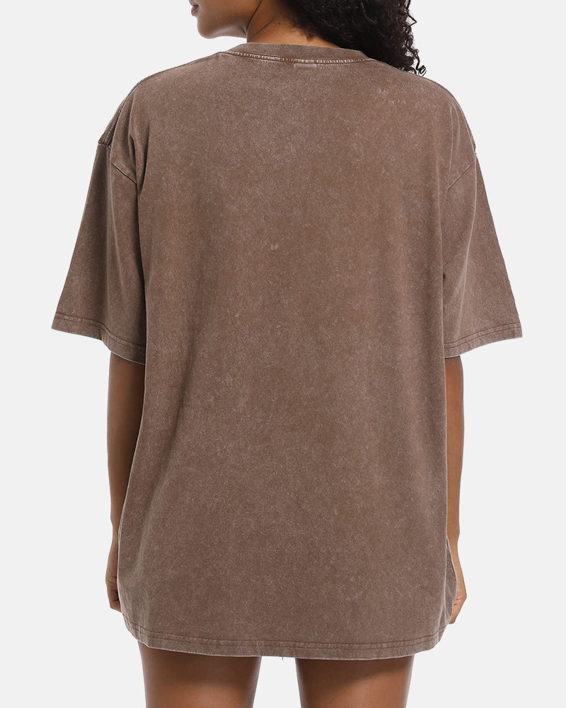 Oversized Acid Washed Cotton Vintage T-Shirts for Unisex