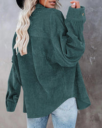 Oversized Boyfriend Corduroy Button Down Shirt