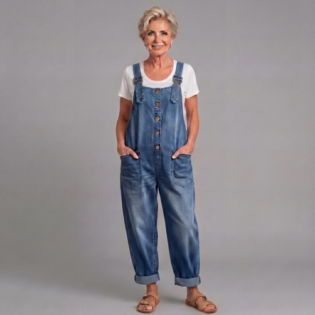 Saylor - Vintage Washed Cotton Denim Overalls - Bundle deal