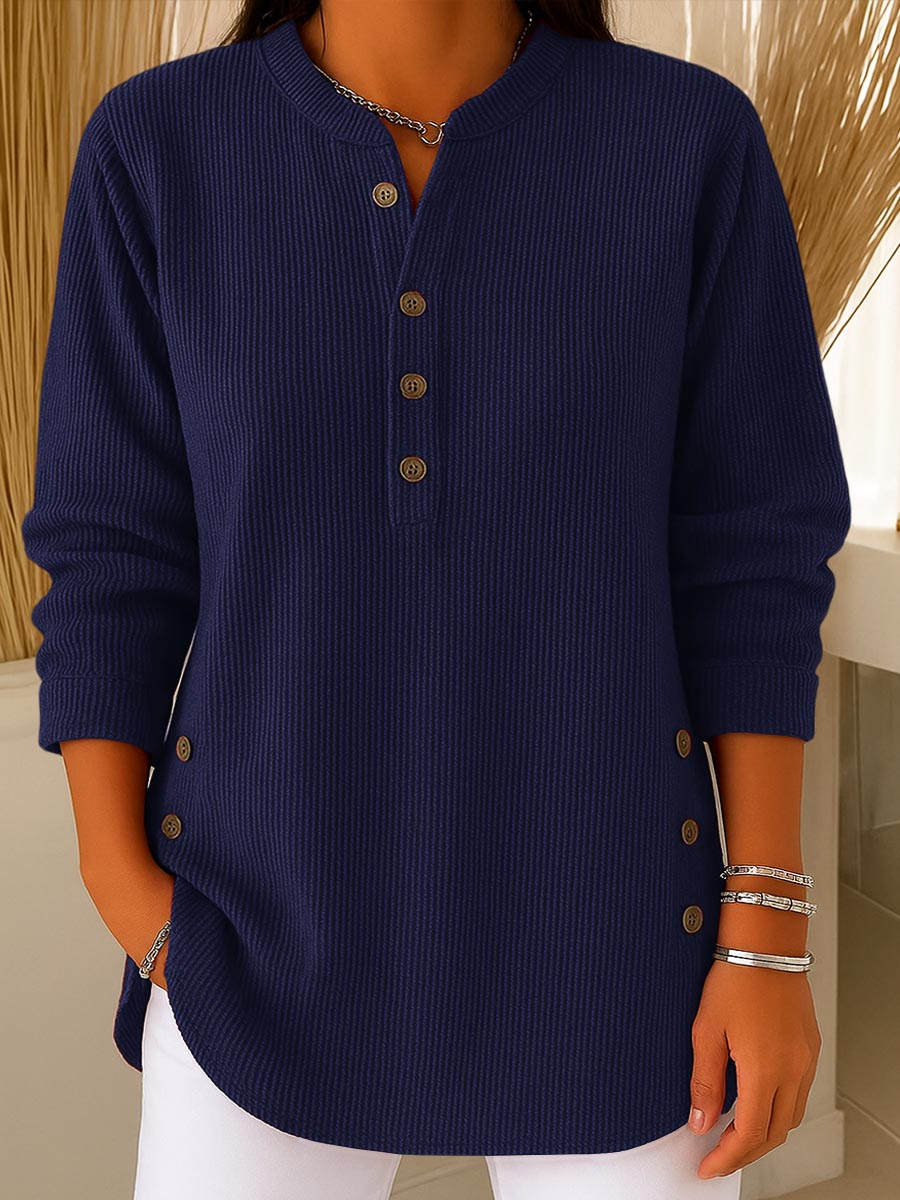 Women's Solid Color Crew Neck Pullover