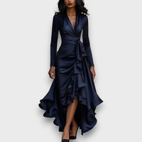 Marcelline – Draped Maxi Dress with Ruffles