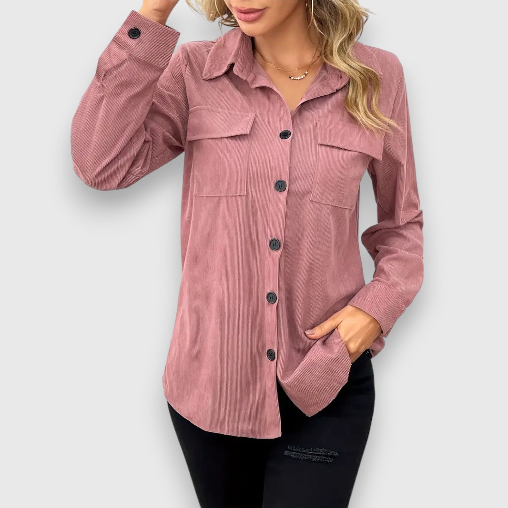 Solsna – Shirt Jacket in Cord Look