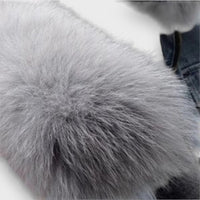 Phylicia – Plush-Collar Denim Jacket