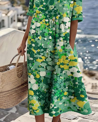 Elena Flowing Floral Midi Dress