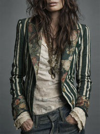 Juniper Bohemian Striped Blazer