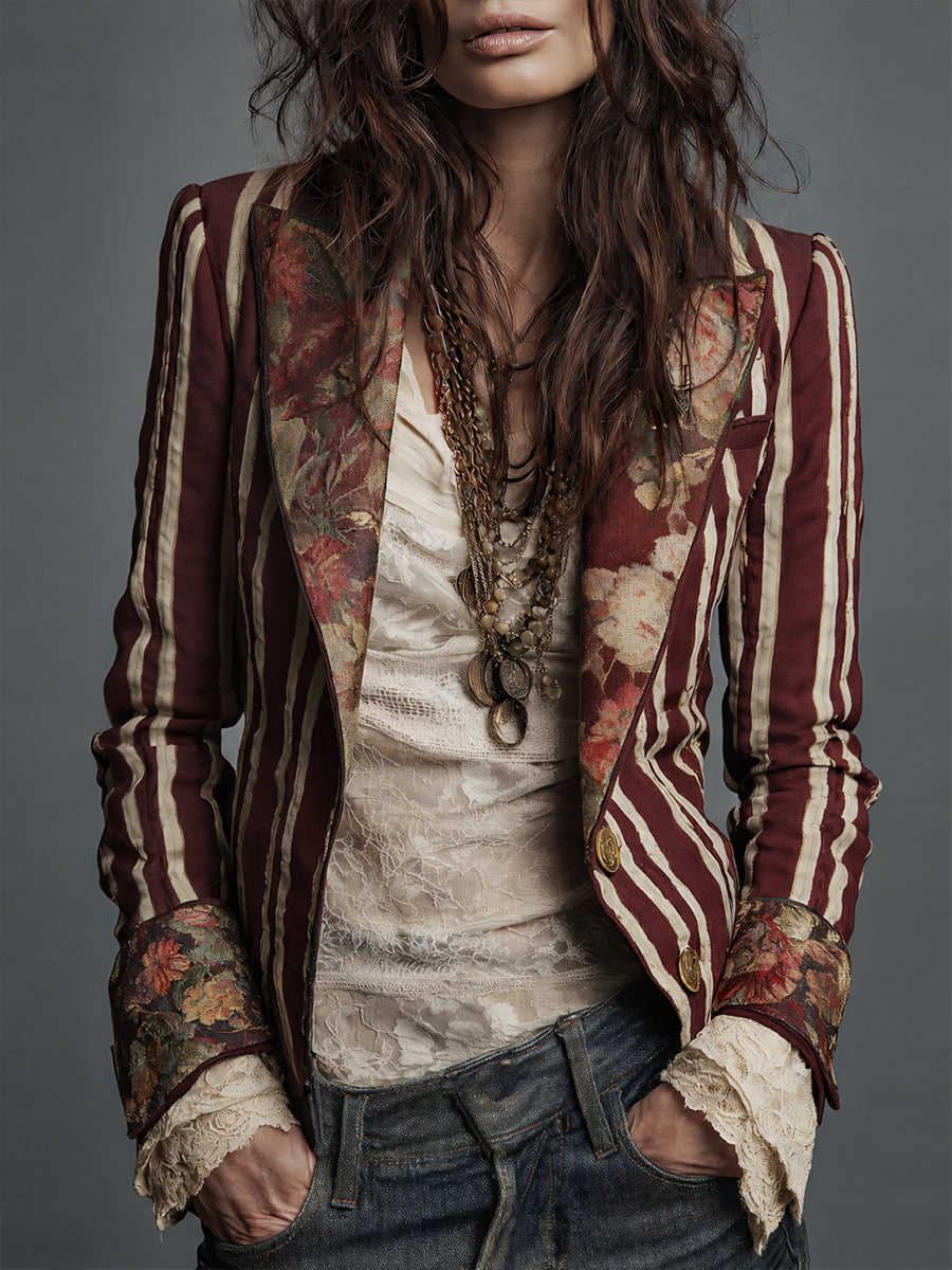 Juniper Bohemian Striped Blazer