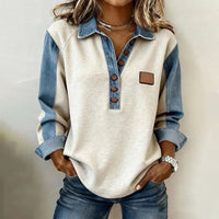 Hadley - Vintage Buttoned Sweatshirt