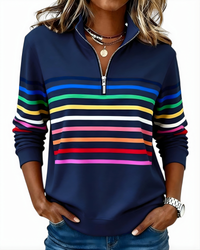 Raina™ Striped Zip Hoodie