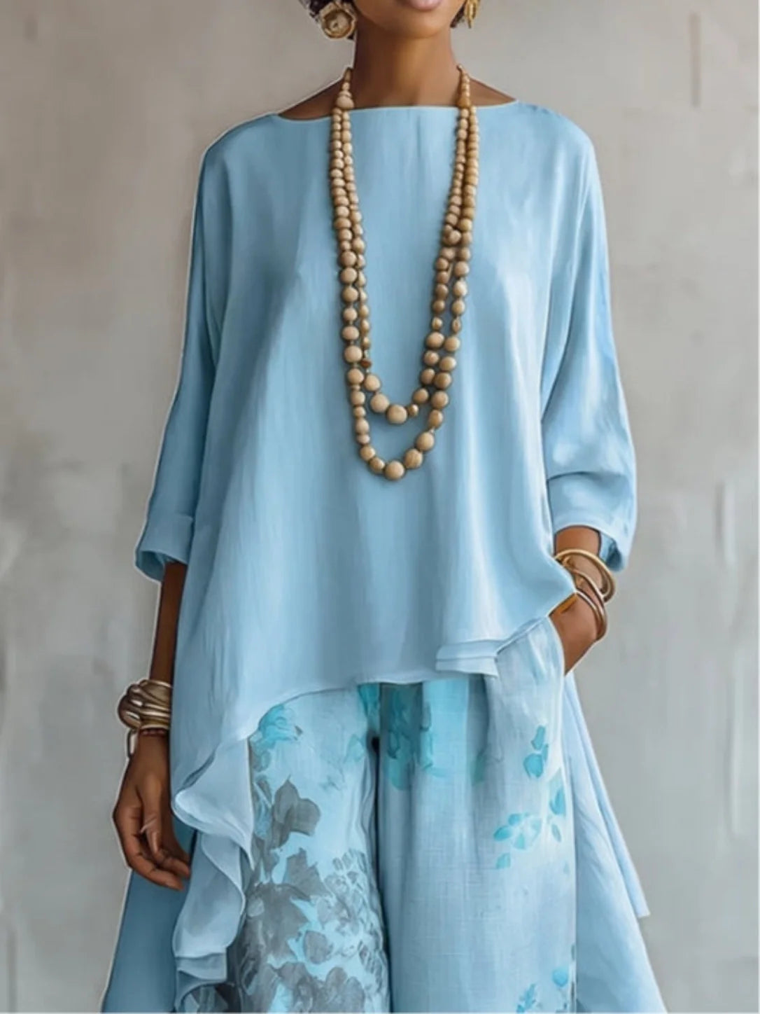 Ginevra | Floral Asymmetric Flowing Jumpsuit